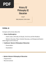 History of Philosophy of Education