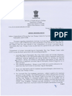 OM For Empanelment of Ayurvedic, Yoga and Naturopathy Day Care Centers Under CGHS (20 Nov 2020)