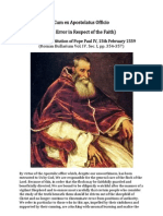 Cum Ex Apostolatus Officio (Written by Pope Paul IV)