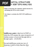 Capital Structure Policy /ebit Eps Analysis