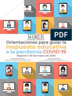 Orientaciones para Guiar La Respuesta Educativa A La Pandemia COVID-19