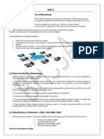 UNIT-4 4.1 Understand The Overview of Networking:: Characteristics of A Computer Network