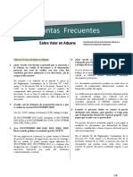 Preguntas Frecuentes Sobre Valor en Aduana