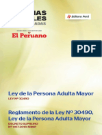 Ley de La Persona Adulta Mayor. Ley #30490