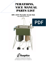 Operations, Service Manual & Parts List: ADU-42CF Portable Scrub Sink