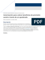 Autorización para Cobrar Beneficios de Previsión Social A Través de Un Apoderado