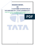 Research Report ON: "A Study On Customer Satisfaction at Tata Motors Pvt. LTD in Lucknow City"