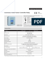 Automatic Power Factor Controller Relay: Operating Instructions