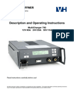 Description and Operating Instructions: Multicharger 750 12V/40A 24V/20A 36V/15A