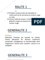 Synthese de L'hemoglobine