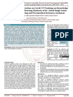 Efficacy of Demonstration On Covid 19 Training On Knowledge Among Final Year Nursing Students of Dr. Achal Singh Yadav Institute of Nursing and Paramedical Sciences, Lucknow
