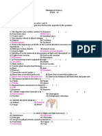 10th Class - Biology-1 Mark Questions - MCQ-2021 EM