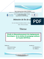 Etude Et Dimensionnement Des Équipements Électriques de La Station de Pompage Mélasse de L%u2019unité CEVITAL