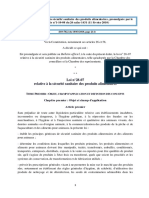 Loi N°28-07 Relative À La Sécurité Sanitaire Des Produits Alimentaires