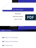 The Determinants: Mongi BLEL King Saud University