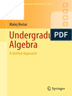 (2019) - Brešar Matej. Undergraduate Algebra. A Unified Approach