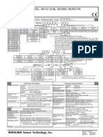 Model Vm-5U Dual Seismic Monitor: Specifications