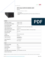 APC Smart-UPS RC 2000VA 230V: Technical Specifications