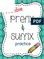 Prefix and Suffix Freebie