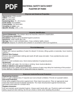 MSDS Plaster of Paris