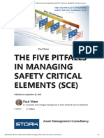 THE FIVE PITFALLS IN MANAGING SAFETY CRITICAL ELEMENTS (SCE) - LinkedIn