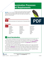 Seed Germination Processes and Requirements