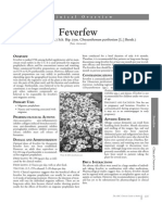 Feverfew: Tanacetum Parthenium (L.) Sch. Bip. (Syn. Chrysanthemum Parthenium (L.) Bernh.)