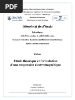 Etude Théorique Et Formulation D'une Suspension Électromagnétique