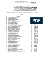 Edital 36 - RESULTADO FINAL DO PROCESSO SELETIVO DE INGRESSO DE DISCENTES - PPGE - 2020