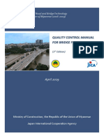 Quality Control Manual For Bridge Foundation: April 2019