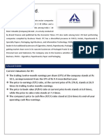 Itc LTD: Valuations