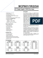 MCP601/1R/2/3/4: 2.7V To 6.0V Single Supply CMOS Op Amps