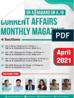 April 2021 - Monthly Magazine - RBI GR B - SEBI GR A - NABARD GR A