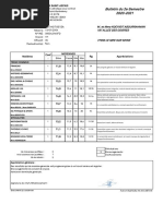 Bulletin 2ème Semestre