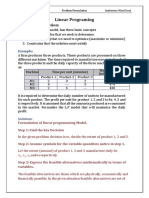 Linear Programing (Problem Formulation)