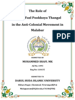 The Role of Sayyid Fazl Pookkoya Thangal