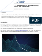 Detailed Guide 7 Loss Functions Machine Learning Python Code