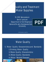 Water Quality & Treatment