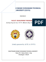 Guidelines For AICTE-CSVTU FDP - 2021-22