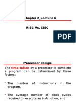 Chapter 2 - Lecture 6 Risc vs. Cisc