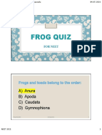 Frog Quiz With Answer