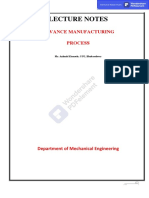 Lecture Notes: Advance Manufacturing Process