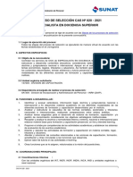 Proceso de Selección Cas #020 - 2021 Especialista en Docencia Superior