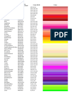 Nombre Del Color Color Hexadecimal Color RGB Color