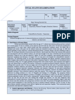 Mental Status Examination: A. Baseline Data