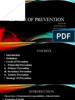 Levels of Prevention