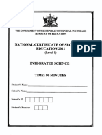 NCSE 2012 Integrated Science