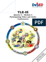 Tle-Ie: Quarter 4 - Module 4 Participating Video and Audio Conferences