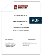 Sagar Cement LTD Progress Report 2