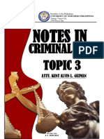 Notes In: Criminal Law Topic 3